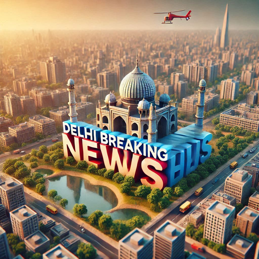 Delhi breaking news 3D logo